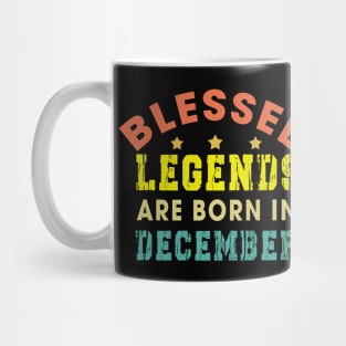 Blessed Legends Are Born In December Funny Christian Birthday Mug